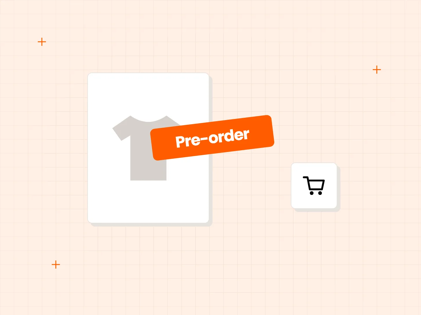 A sold-out product card with a preorder button where Add to cart used to be