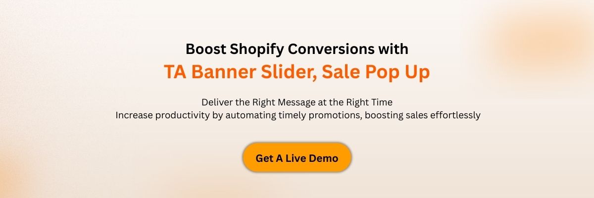 TA Banner Slider, Sale Pop Up
