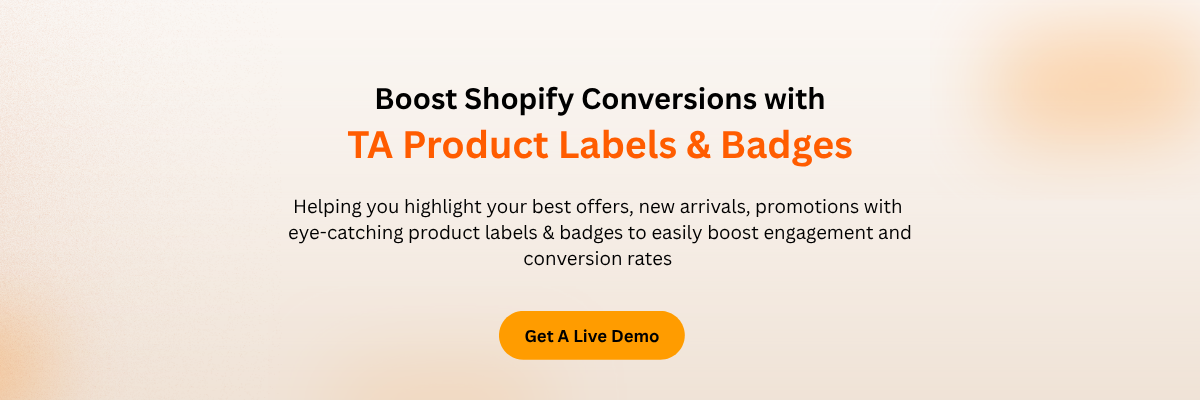 Try TA product labels and badges
