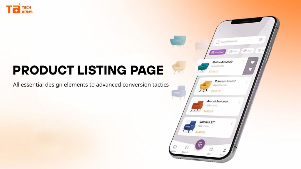 product listing page