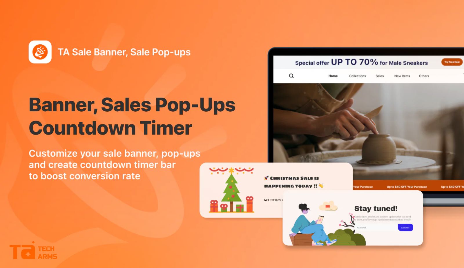 TA Banner Slider, Sales Pop up