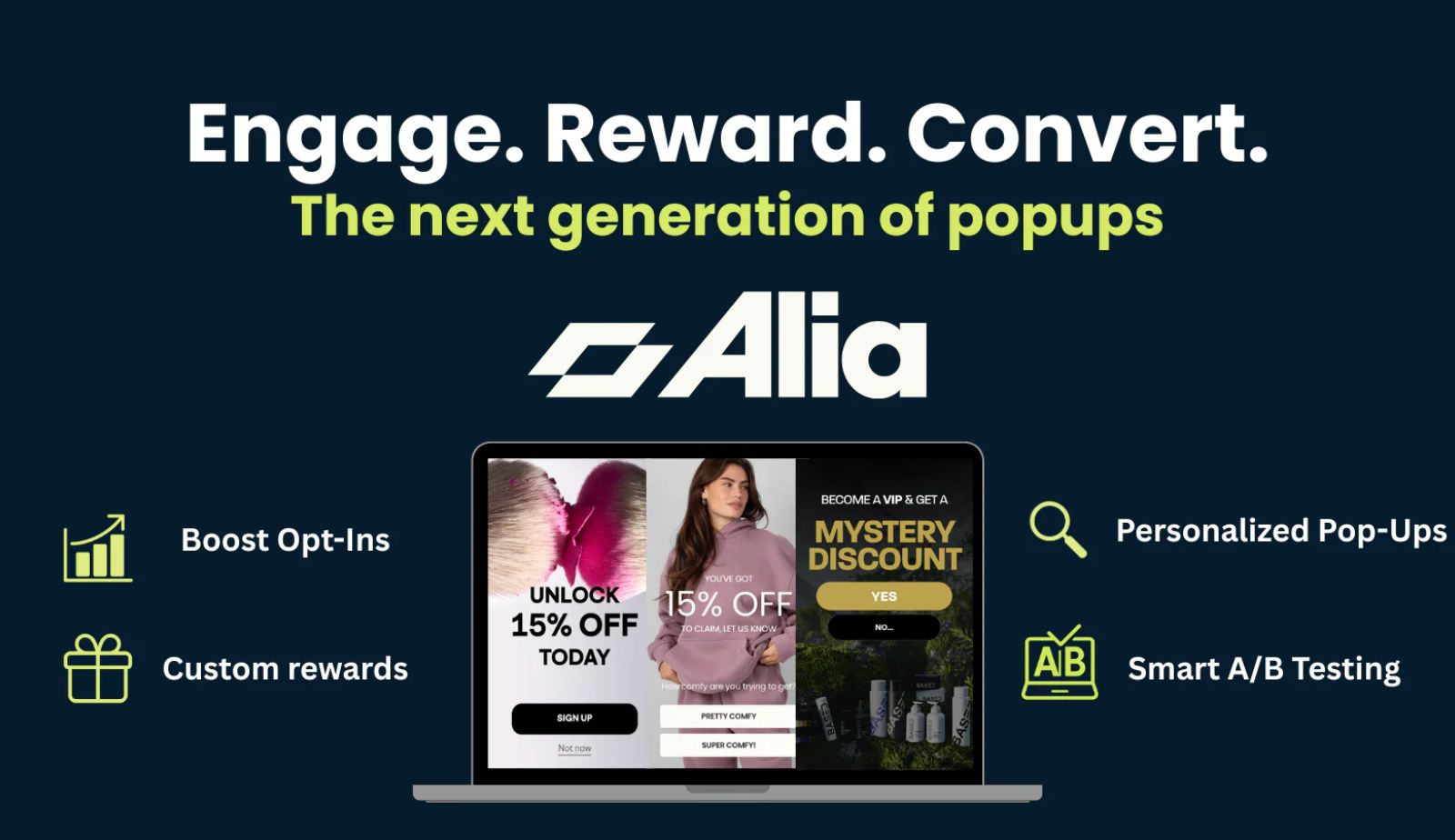 Alia email and popup