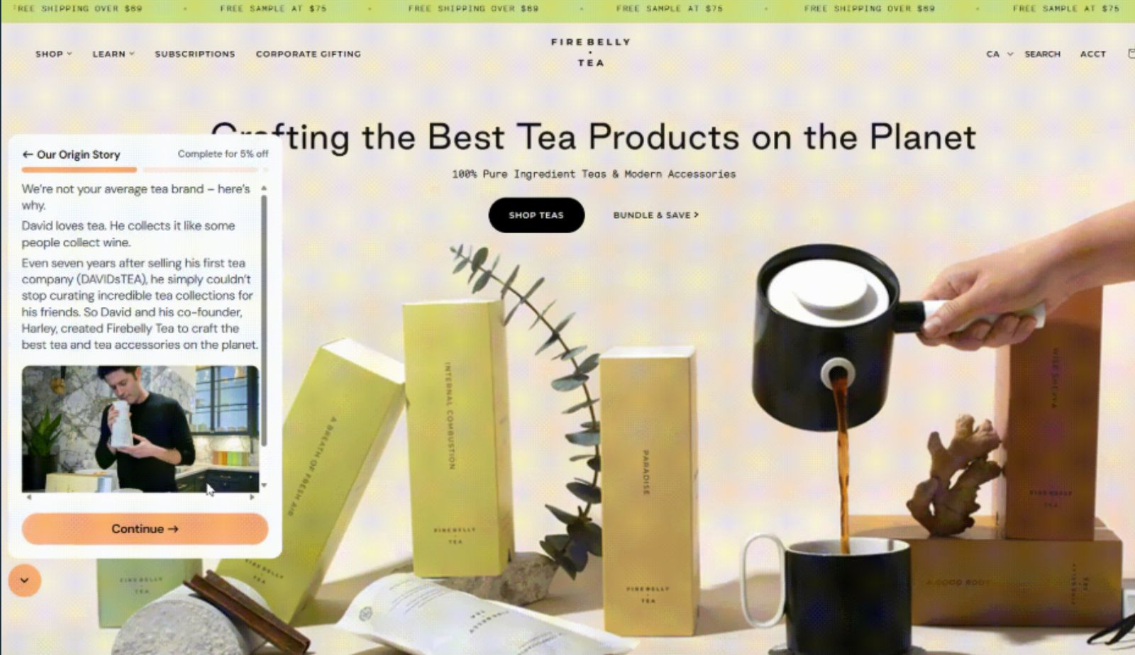 Firebelly Tea popup