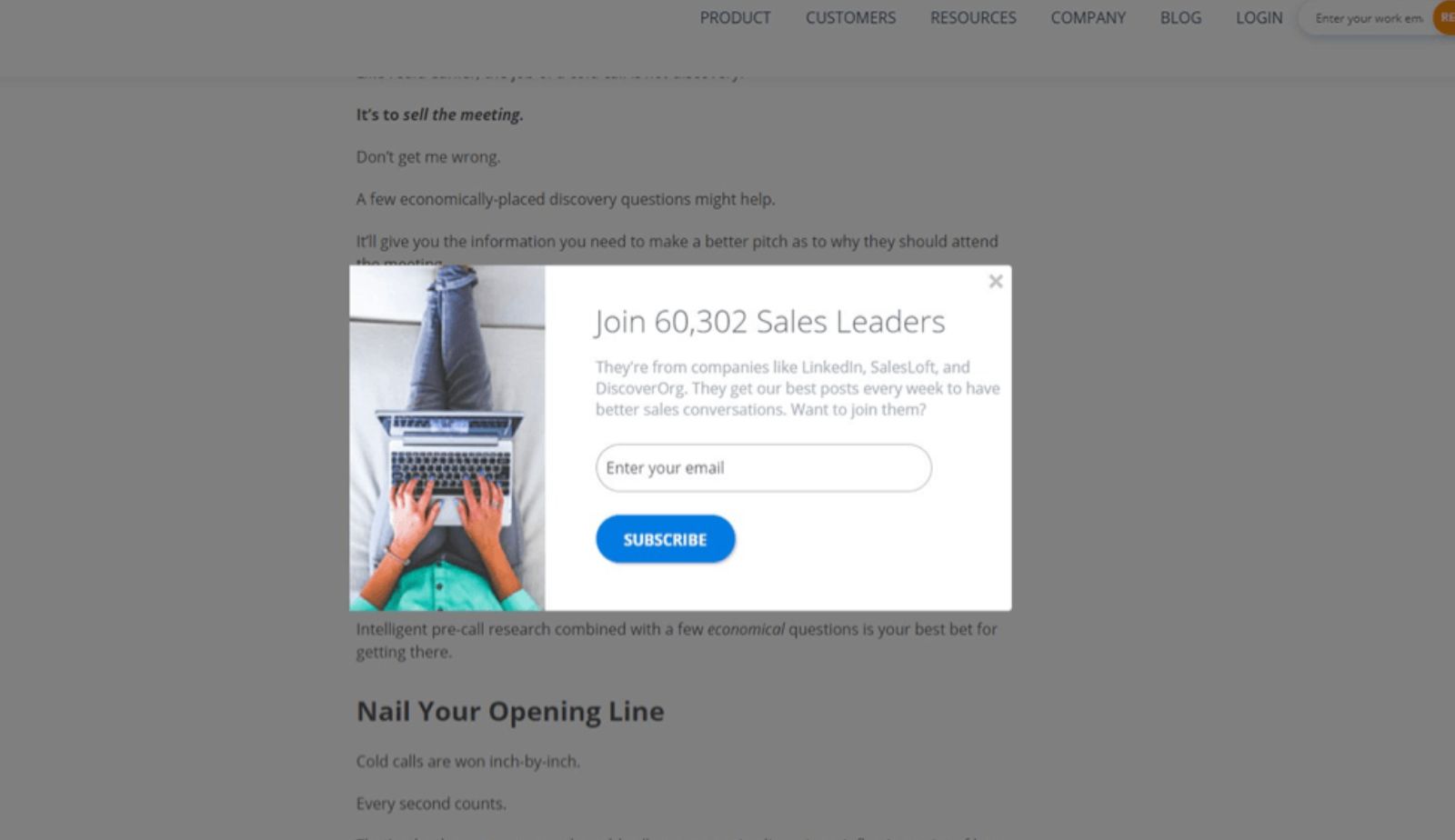 Gong.io Leveraging Social Proof