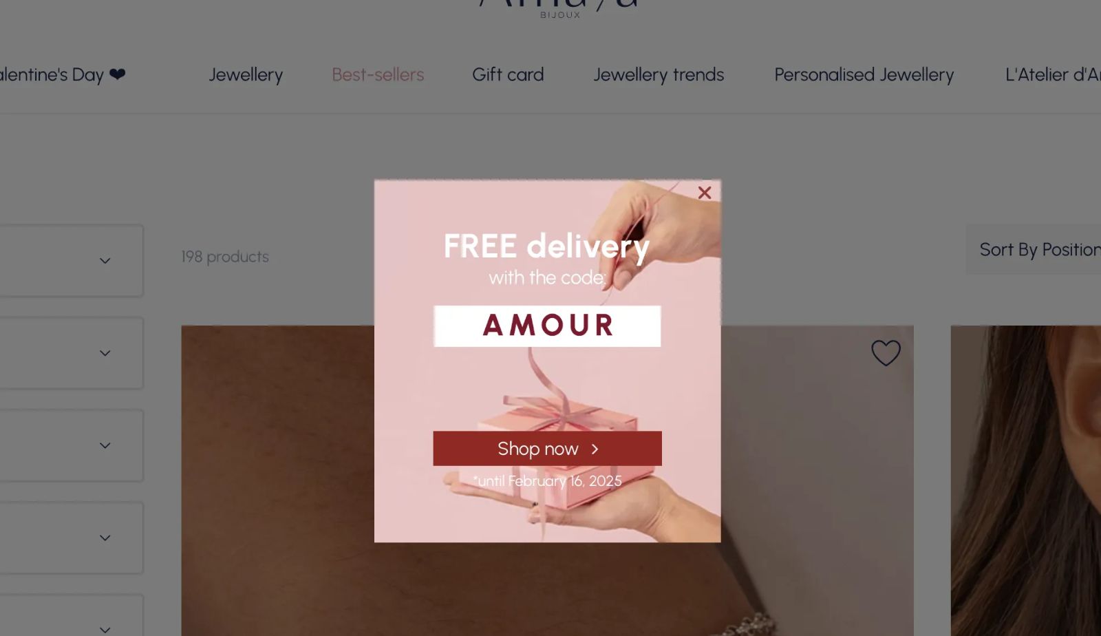 Free shipping popup