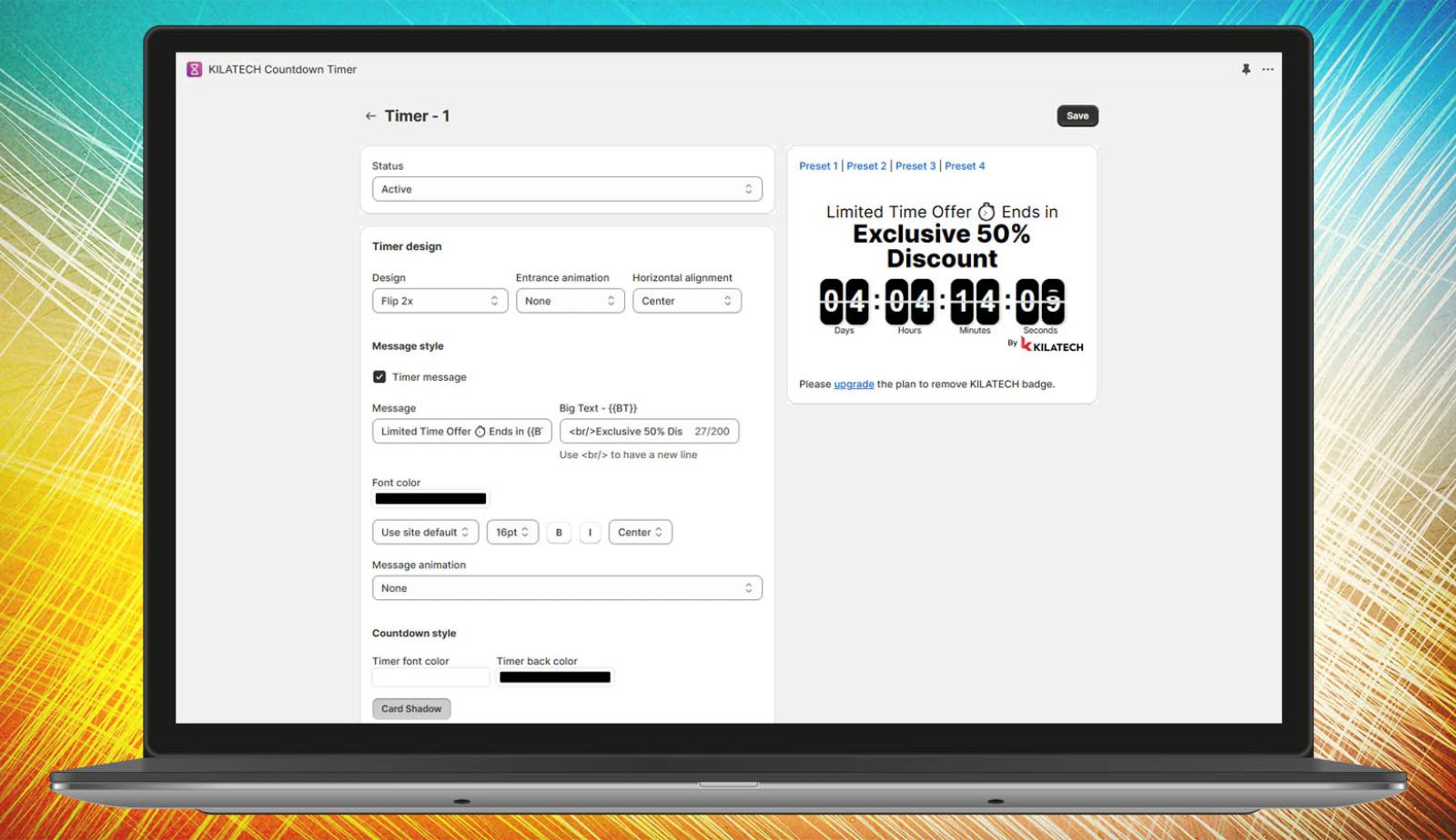  KILATECH Countdown Timer