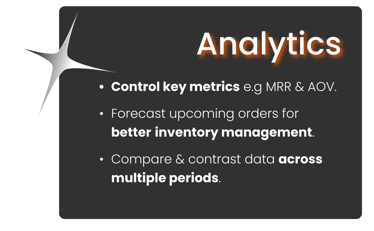Subscription analytics: MRR, AOV and order forecasts
