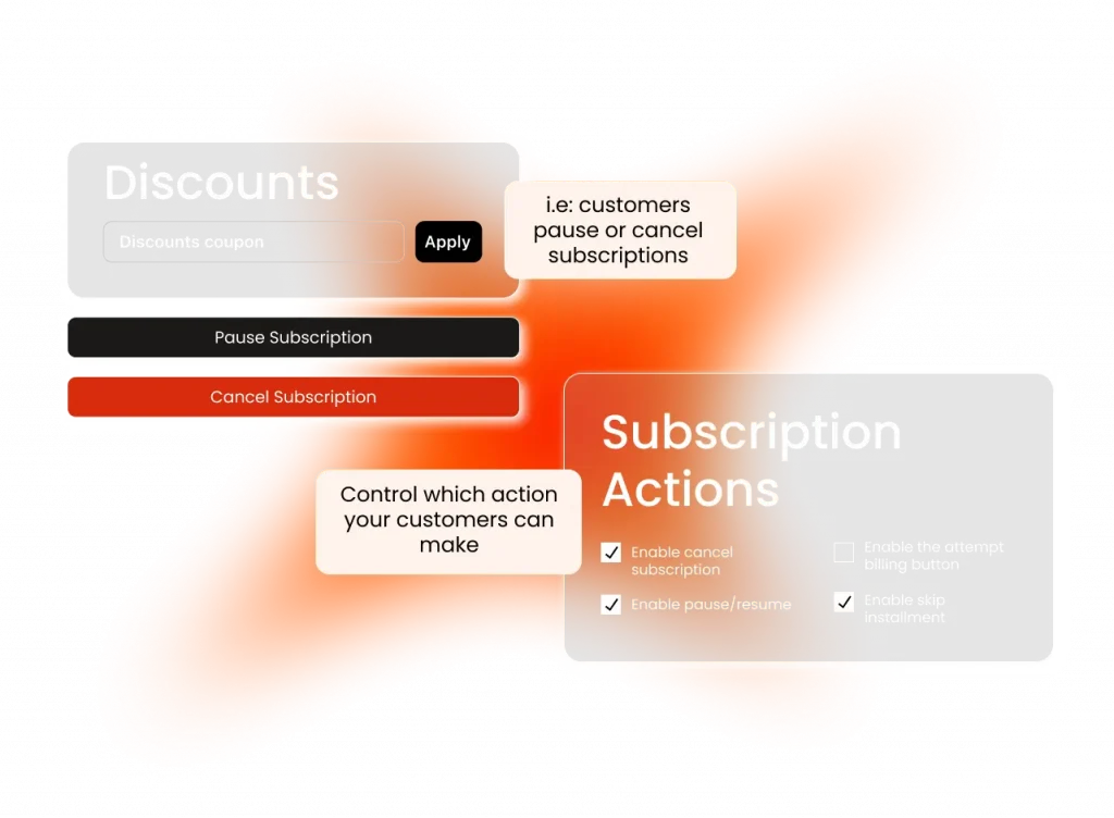 customer manage their own subscriptions