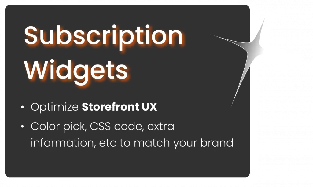 shopify subscription widget for storefront
